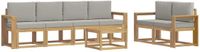 vidaXL - Buiten - bank - set - 7 - st - Wit - en - Lichtgrijs - Polyester