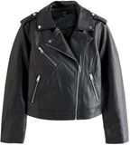 Next - Dames - Imitatieleren bikerjack - Zwart