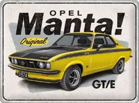 Nostalgic Art Merch Opel Manta GT/E Metalen Wandbord in Reliëf 30 x 40 cm