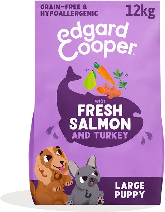 Edgard &amp; Cooper Edgard & Cooper Puppy - Graanvrij - Verse Zalm & Kalkoen - 12 kg