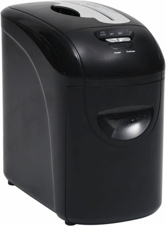 vidaXL Papierversnipperaar 10 pagina's microcut zwart