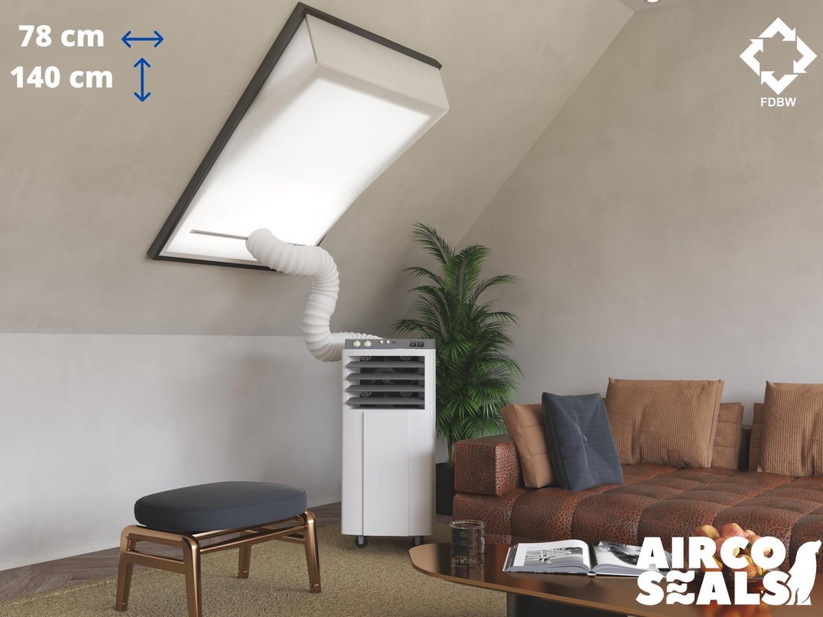 FDBW MK08 - Airco Raamafdichtingskit - 78 x 140 cm - Geschikt voor Velux Tuimelvenster Dakraam