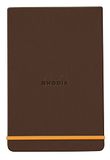 RHODIA 194342C - Hardcover Webnotepad Notitieboek Brons - 9 x 14 cm - Gelijnd - 192 Afscheurbare Pagina's - Clairefontaine Ivoor Papier 90 g/m² - Leeslint, Elastieksluiting - Omslag in Imitatieleer