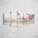 Homemania Afbeelding Bird-5 dieren per woonkamer, meerkleurig, 100 x 3 x 60 cm, HM205PKNV-284, polyester, hout