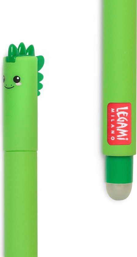 Legami Uitwisbare Gelpen Groen Dino 0.7mm Navulbaar