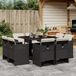 Prolenta Maison Exclusive Tuinset voor in de tuin, 9-delig, met kussens, zwart, van polyrotan
