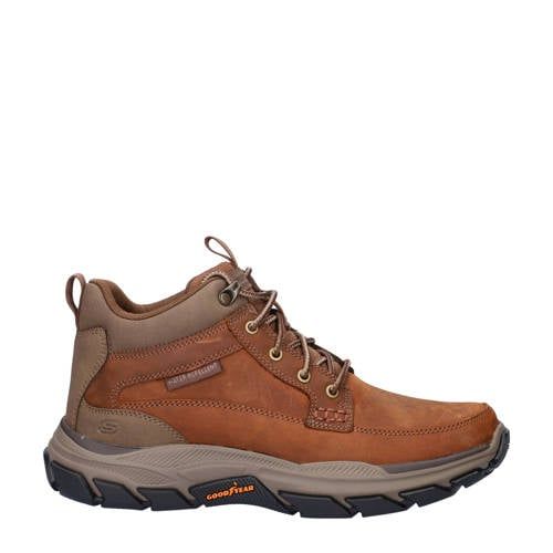 Skechers Respected nubuck wandelschoenen cognac