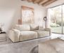 Big-sofa Lanzo XL Corde Beige 270x130 cm avec pouf