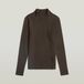 G-Star A Line Slim Rib Mock T Ls Wmn T-shirt Femme Ganache XS