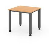 Hammerbacher Bureau 4 pieds carré avec pieds carrés - 80x80 cm