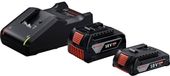 Bosch Professional GBA 18V 2.0 Ah + 4.0 Ah 1600A01ZS9 Oplader Incl. 2 accu's