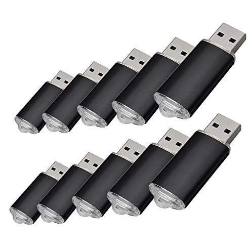 Fenglangrong 10 PAKC USB Flash Drive USB 2.0 Memory Stick Memory Drive Pen Drive zwart 1 GB