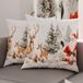 PETTI Artigiani Italiani - Paar kussenslopen 40 x 40 cm van microvezel, kerstkussenslopen, kerstdecoratie, slaapkamer, bank, woonkamer, set van 2 kussenslopen, kussensloop Xmas 17