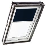 Store occultante pour fenêtres de toit, bleu, avec glissières, dimensions 065/118