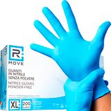 200 stuks nitril XL blauw poedervrij, latexvrij, hypoallergeen, handschoenen voor schoonheidsspecialisten, tatoeëerders, medische gebieden, levensmiddelhandschoenen, wegwerphandschoenen