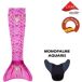 Aquaris queue de sirène - natation - unisexe - aquaris-monovin - effet 3d - rose
