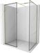 Mexen Kioto paroi de douche Walk-in 120 x 100 cm, cadre noir, or