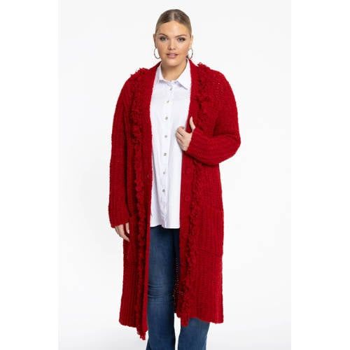 YOEK Gebreid vest rood