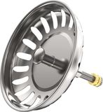 Minismus Kranis B.V. Gootsteen afvoerstop 79 mm met Verstelbare hoogte Korfplug - Afvoerplug - Spoelbak zeef - RVS