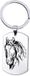 KadoExpress Porte-clés Acier inoxydable - Cheval - Argent