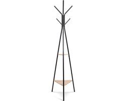 Milton & Oldbrook Staande Kapstok Manchester Zwart - Zwart - Metaal/MDF - 6 haken