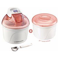 Lagrange IJsmachine Dubbele kom (2 x 1,5 L) Roze Oranje