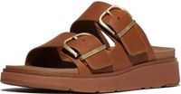 FitFlop Gen-FF Buckle Two-Bar Leather Slides BRUIN - Maat 41
