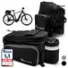 Sacoche de vélo porte-bagages - Noir - Extensible jusqu'à 20 l - Imperméable - Avec fermeture velcro