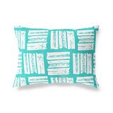 BonaMaison Turkoois-Wit Decoratieve Kussensloop, Kussenhoezen Bank, Decoratieve Kussenhoesjes, Kussensloop; Sofa, Slaapkamer, Kantoor, Auto 45x60 Cm - Ontworpen en vervaardigd in Turkije