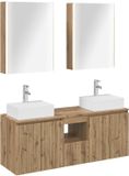 vidaXL Badkamerkast set 5 stuks Artisanaal eiken Bewerkt hout