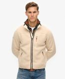 Superdry Outdoor fleecetrui met volledige rits Heren Oatmeal Beige XL