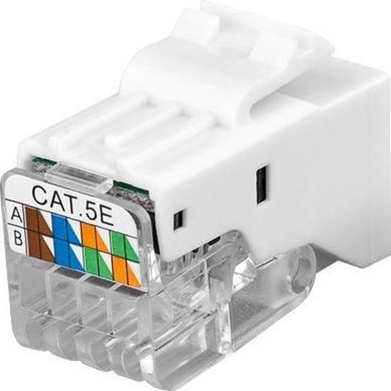 CAT5e UTP Keystone Connector - Toolless - White