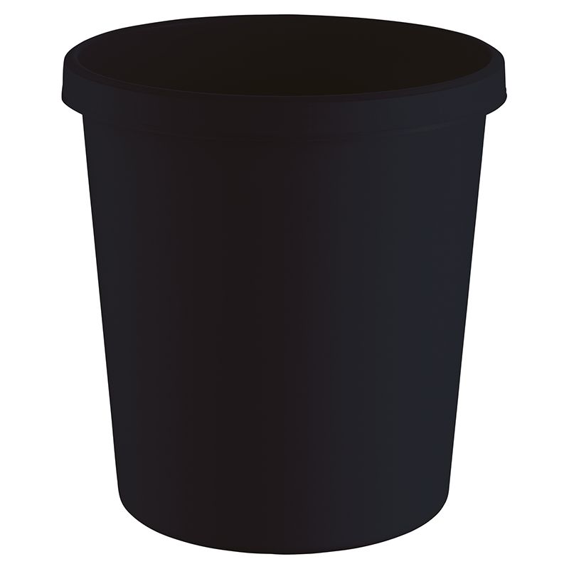 helit H6405895 afvalcontainer zwart rond kunststof 31,5x31,5x30,6cm