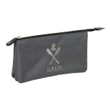 EL PULPO CARBON - Trousse triple pour enfant, 22 x 3 x 12 cm