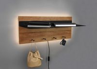 Mirrors and More Kapstok Romy LED 75 x 30 cm Hout Bruin