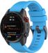 By Qubix Qubix Siliconen Sportbandje Blauw 22mm Quickfit voor Garmin Fenix 7/6/5