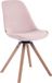 CLP Troyes Chaise de salle à manger - Cadre rond - Velours natura rose