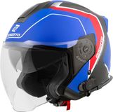 Bogotto H586 BT Illus Zwart Rood Blauw Bluetooth Jethelm - Helm