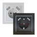 Inbouwstopcontact - type F Schuko met dubbele USB, wit glanzend, afmetingen 84 x 84 x 40 mm, ideaal voor snel opladen en thuisgebruik