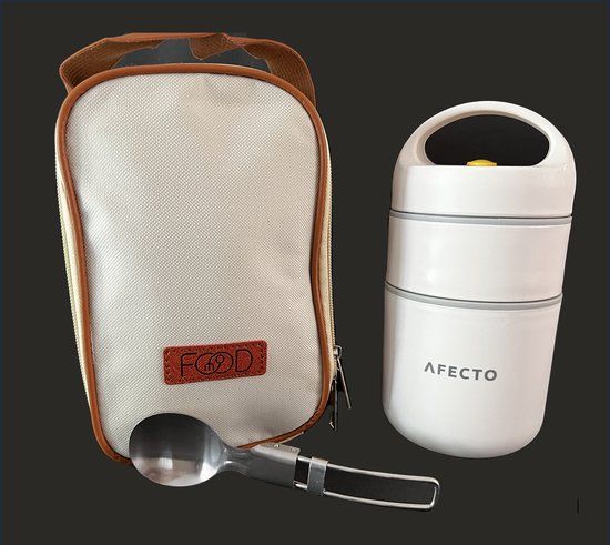 Afecto Lunchpot Set - 0.68L - White