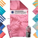 Blumtal Strandlaken 90x180 cm Microvezel - Roze Palmbladeren