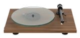 Pro-Ject T2 Draaitafel met riemaandrijving Walnoot, Transparant Handmatig