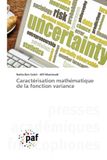 Caractérisation Presses Academiques Francophones Caractérisation mathématique de la fonction variance Paperback