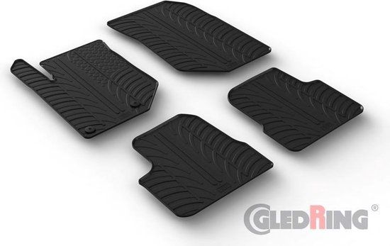 Gledring Rubbermatten passend voor Peugeot 208 II 2019- / 2008 II 2020- & Opel Corsa F 2019- incl. Electric (T profiel 4-delig + montageclips)