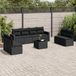 Maison Exclusive - Ensemble de meubles de jardin 9 pièces avec canapé et coussins, noir, en polyrotin