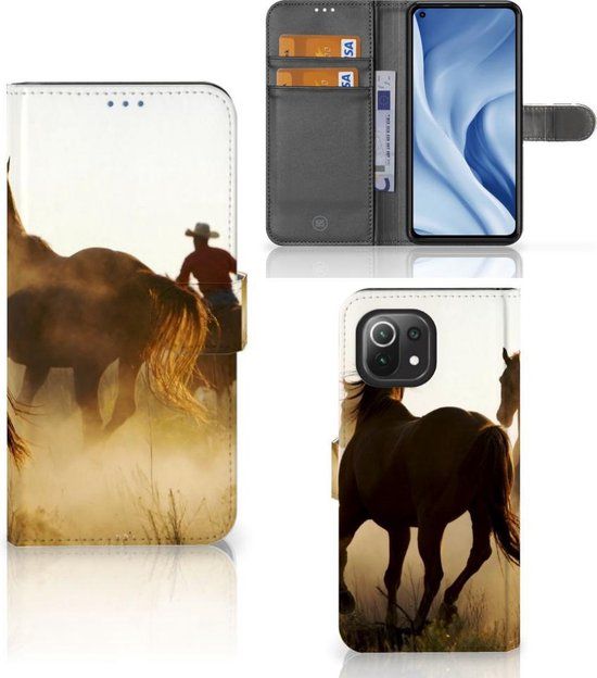 B2Ctelecom GSM Hoesje Xiaomi Mi 11 Lite | Xiaomi 11 Lite NE Bookcase Cowboy