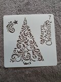 Kerstboom stencil - 13 x 13 cm - Kaarten maken / scrapbooking