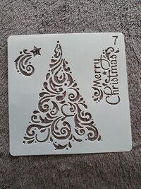 Kerstboom stencil - 13 x 13 cm - Kaarten maken / scrapbooking