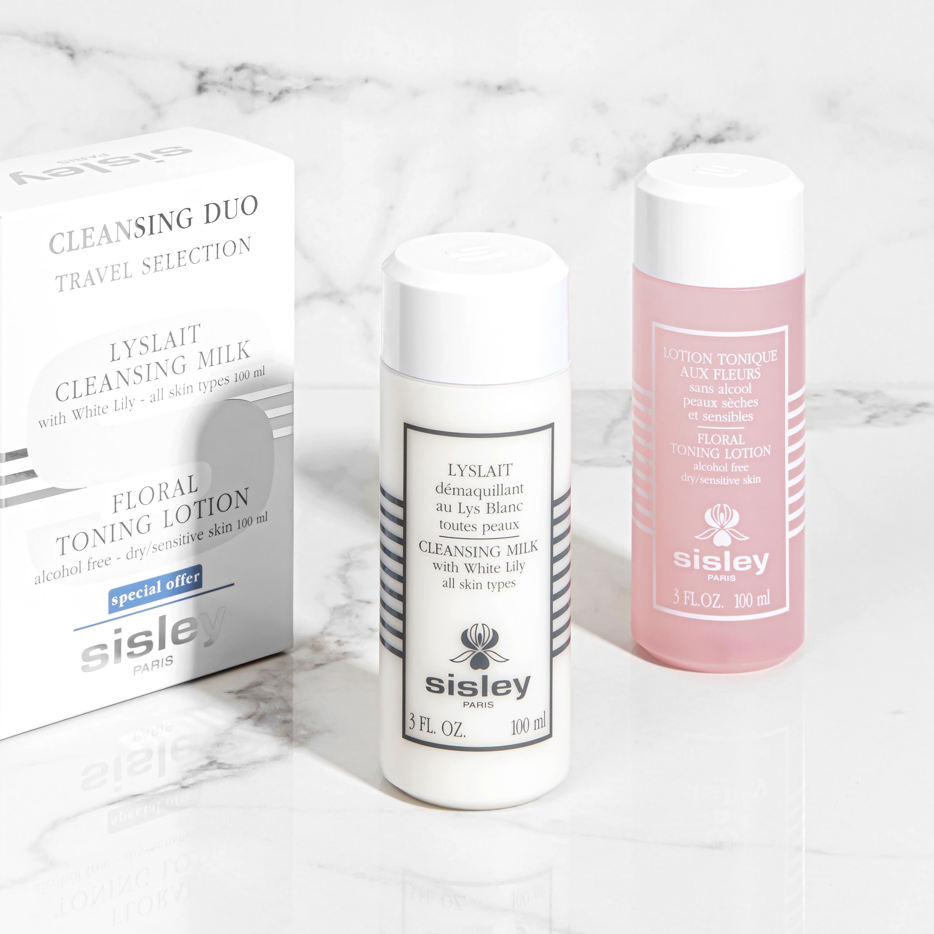 Sisley Cleansing Duo Travel Selection - Face Cleanser & Tonic - 2 x 100ml
