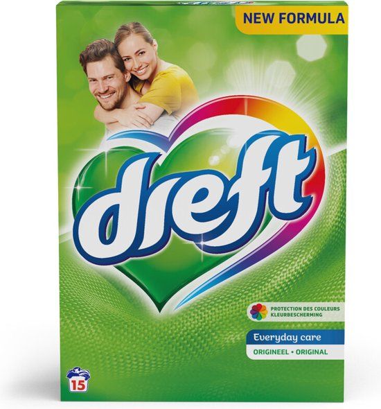Dreft Waspoeder Everyday Care Normaal - 15 wasbeurten - 1050g